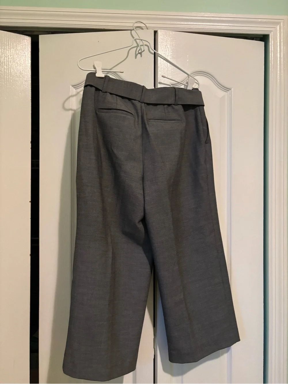 Talbots Gray Paperbag Tie-Waist Bermuda Shorts